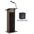 Oklahoma Sound Oklahoma Sound Power Plus Lectern and Rechargeable Battery, Ribbonwood M111PLS-RW